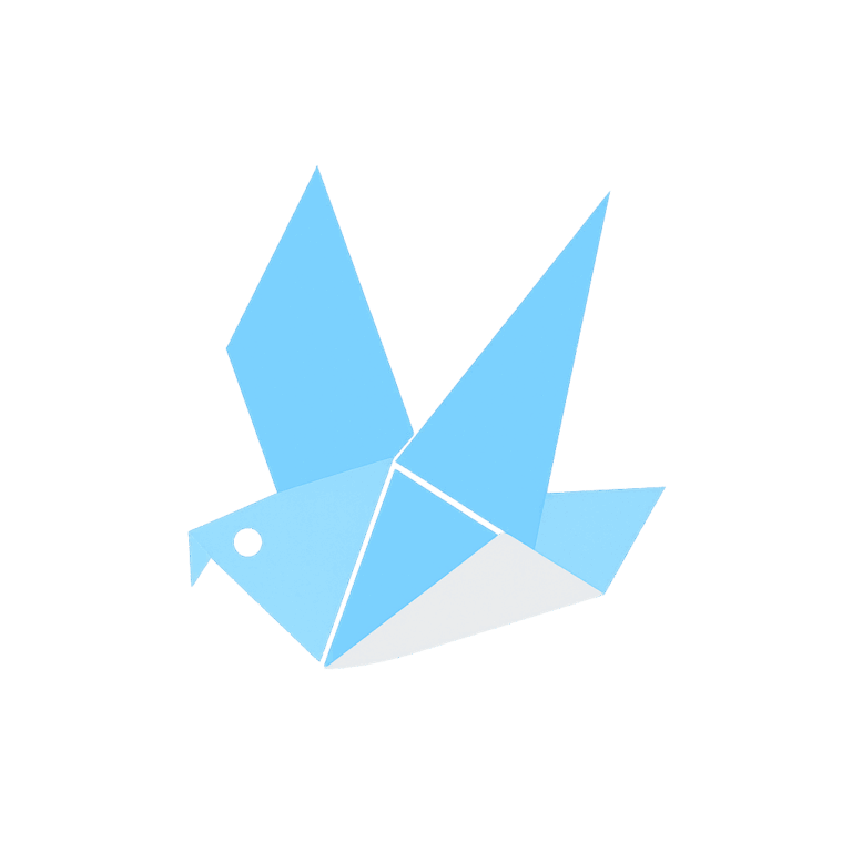 Pajaro origami sin fondo